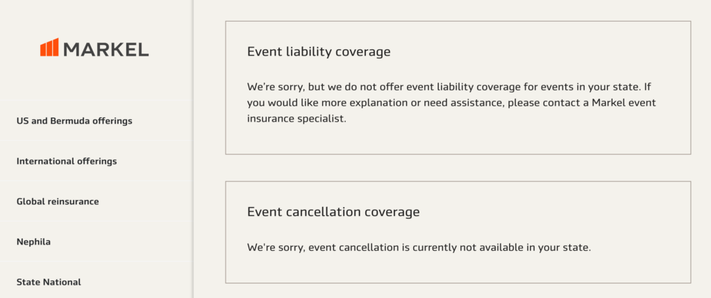 Markel Event Insurance